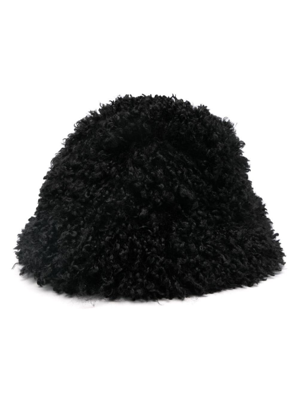 faux-fur bucket hat