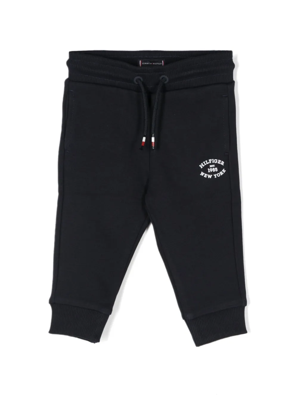 Shop Tommy Hilfiger Junior Logo-print Track Pants In Blue