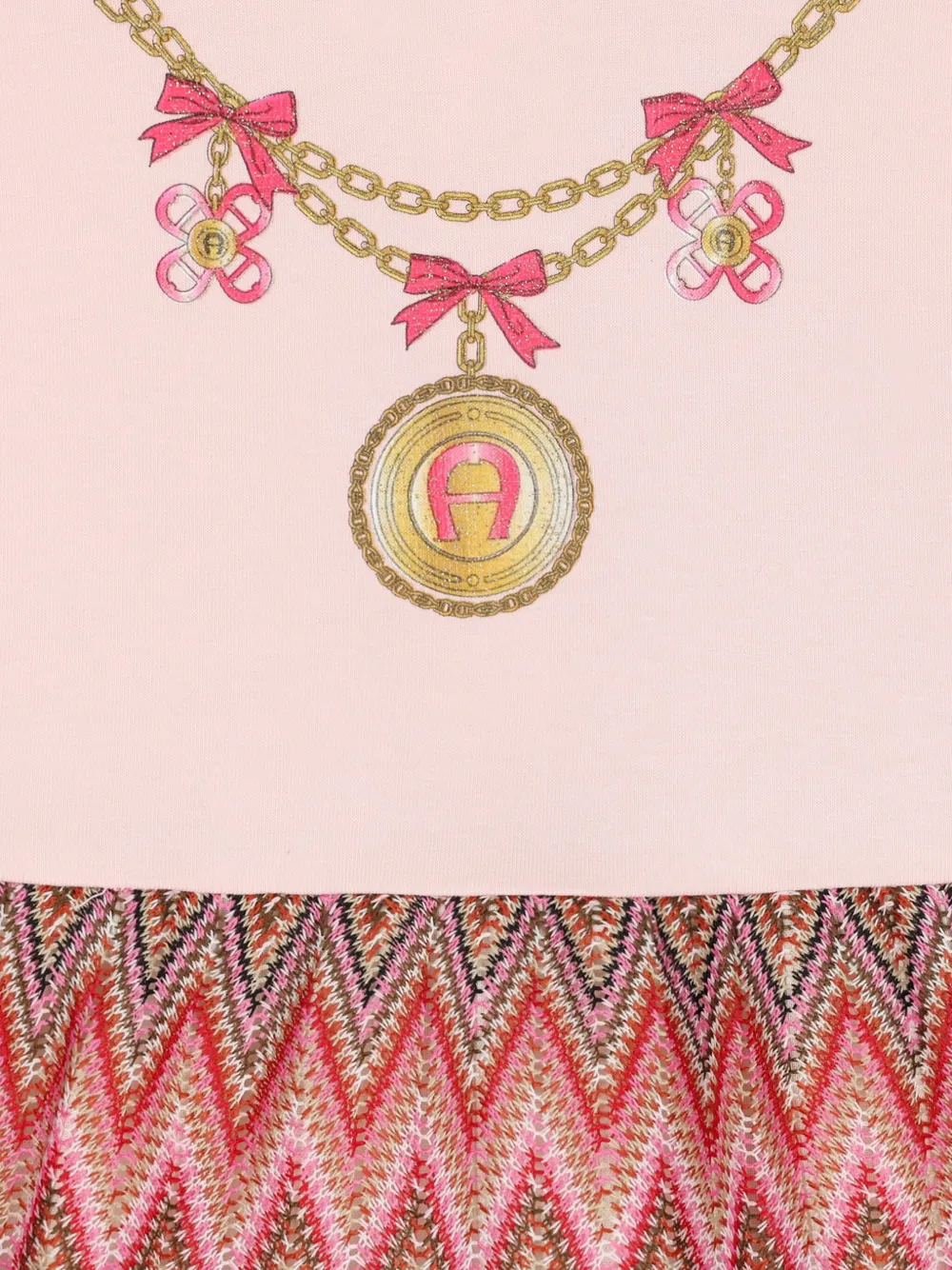 Aigner Kids Jurk met print Roze