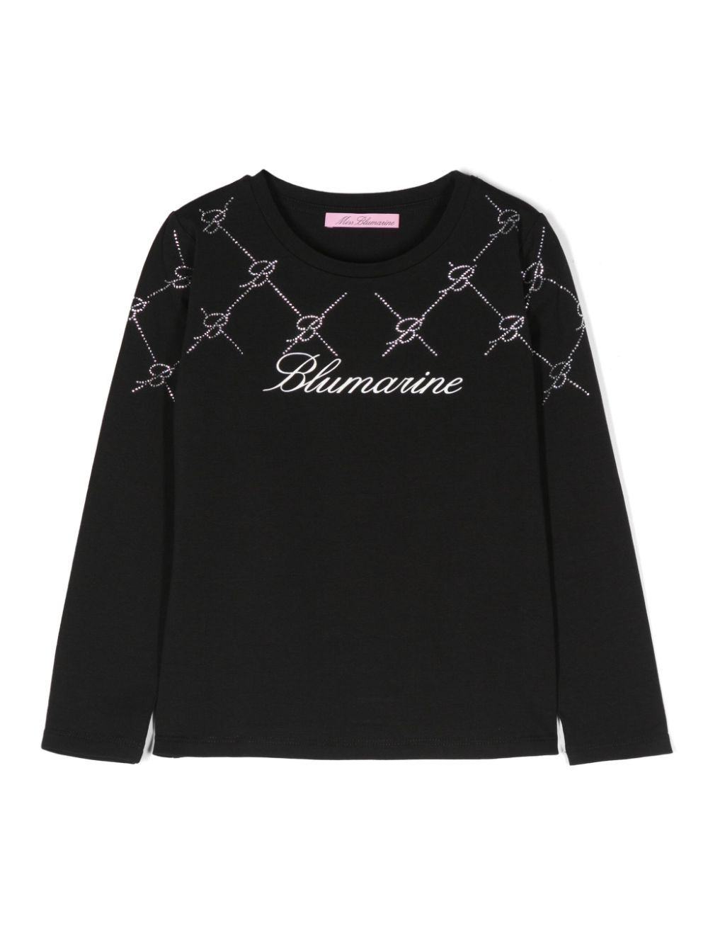 Miss Blumarine logo-print T-shirt - Black