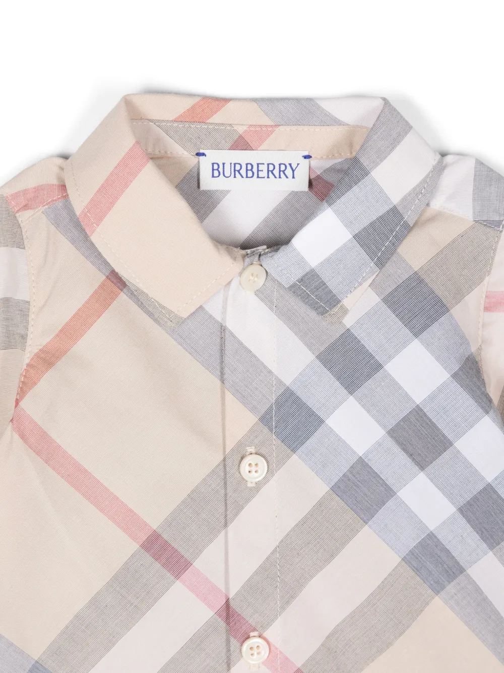 Burberry Kids Geruite romper Beige