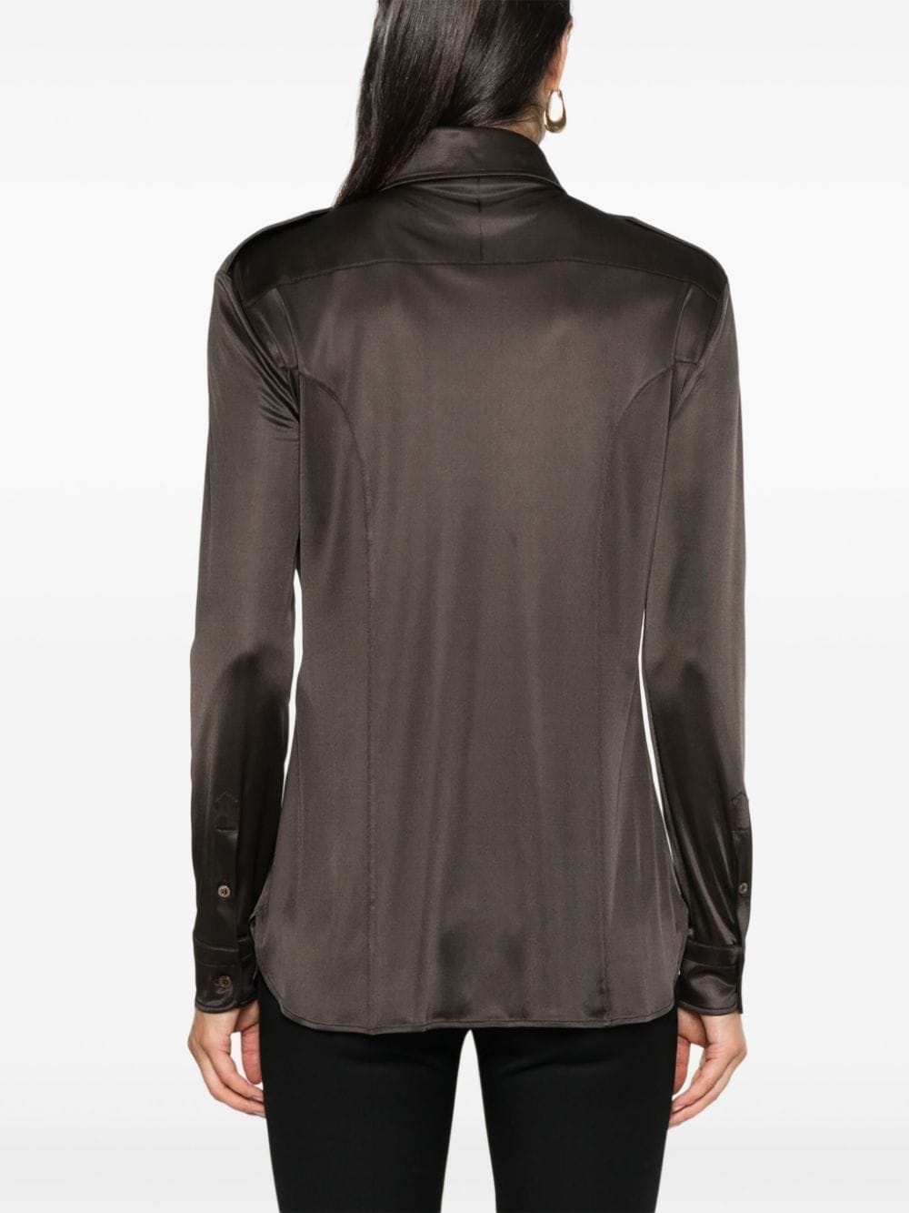 Shop Tom Ford Shimmey Jersey Shirt In Grün