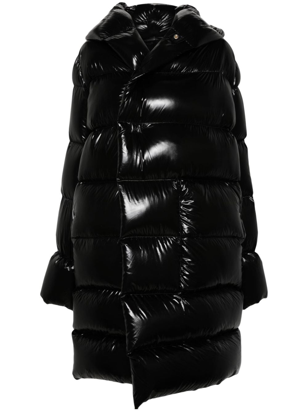 Shop Rick Owens Hooded Puffer Jacket In Black