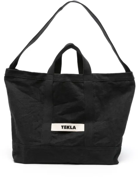TEKLA logo-embroidered beach bag