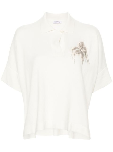 Brunello Cucinelli Monili-chain polo top Women