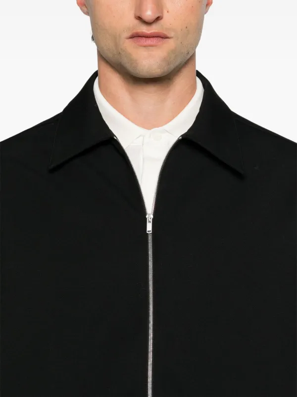 Jil Sander Wool Gabardine Overshirt | Black | FARFETCH