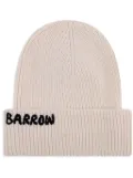 BARROW embroidered-logo beanie hat - Neutrals