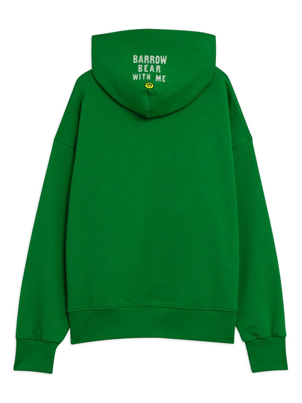 Shop Barrow Iconic Teddy Hoodie In Green