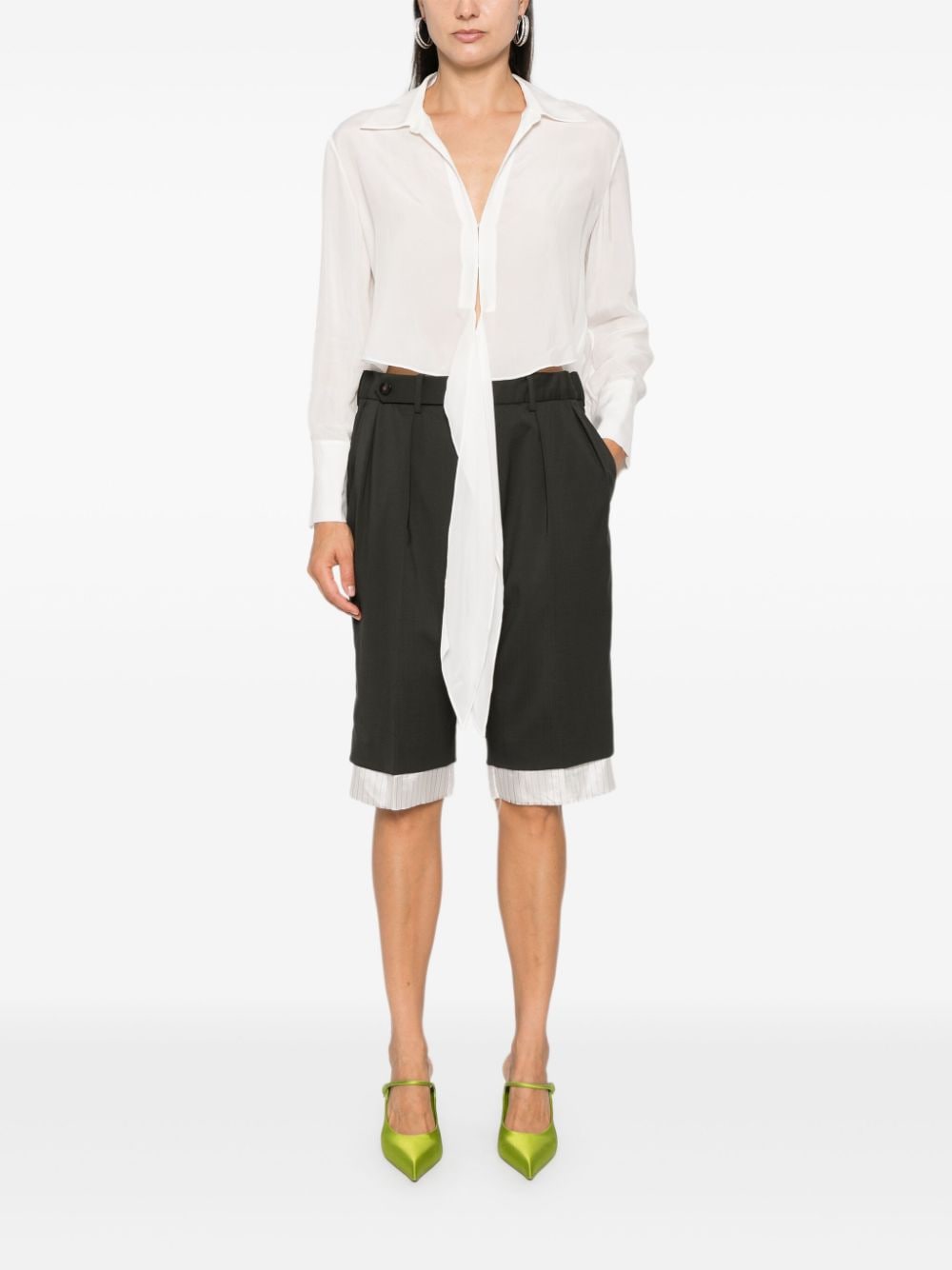 Shop Alice And Olivia Hannon Shirt In White