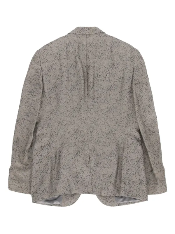 Giorgio Armani Pre-Owned 2000s Textured Blazer | Grey | FARFETCH MY