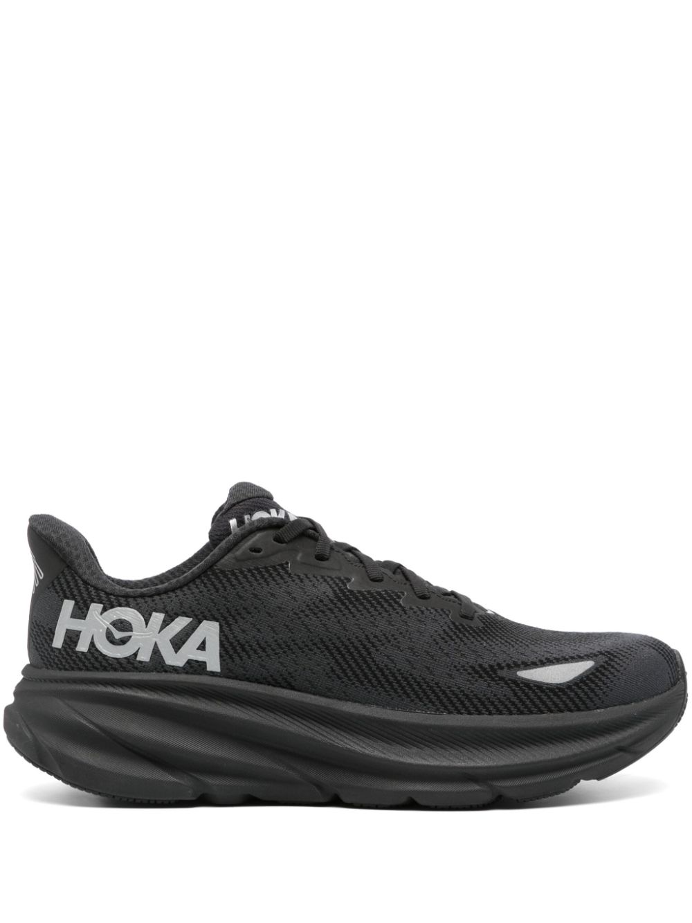 Shop Hoka Clifton 9 Sneakers In Black