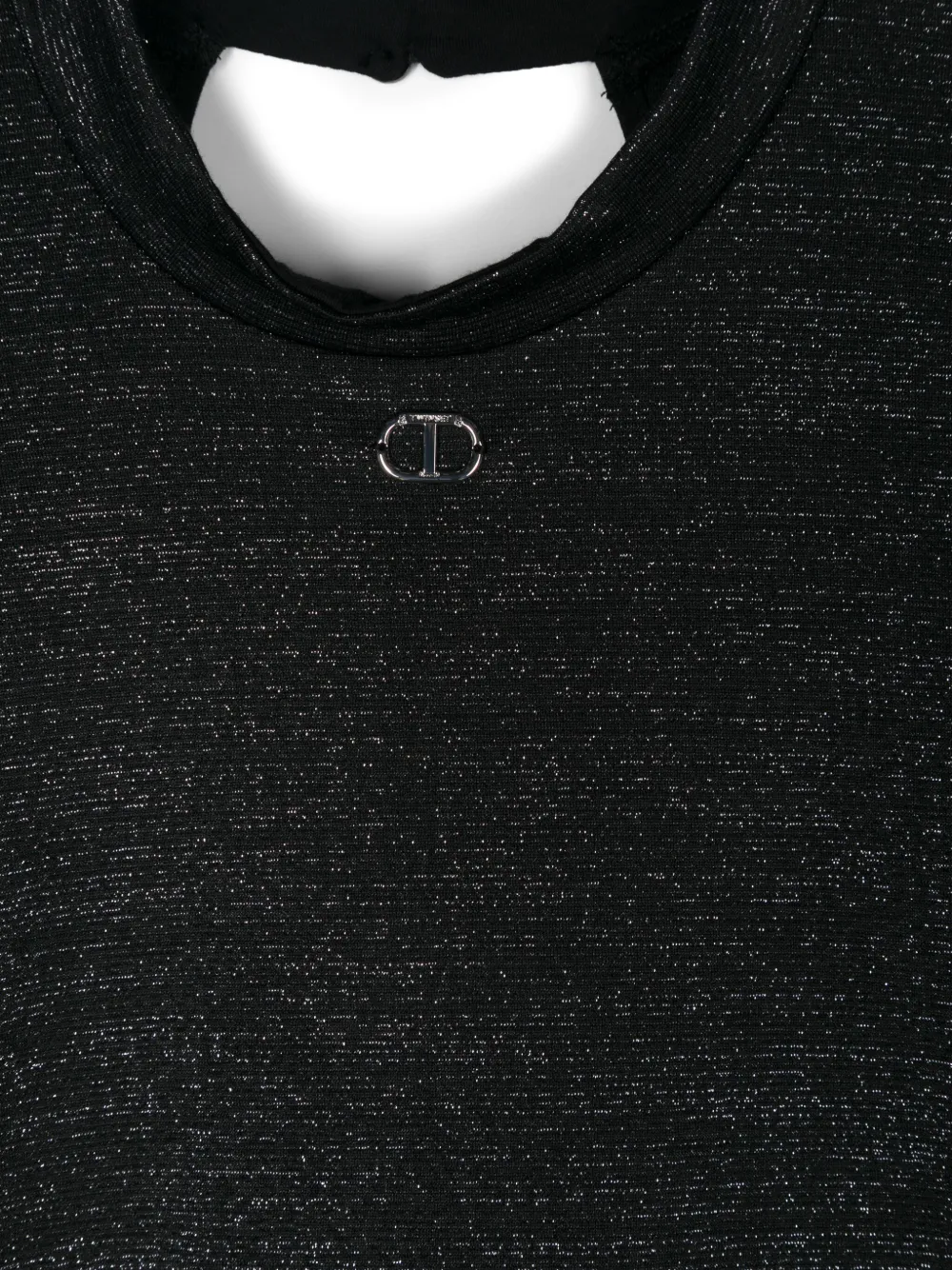 TWINSET Kids Jurk met T-plakkaat Zwart