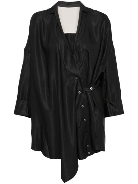 3/4 sleeves cotton-silk blend cardigan