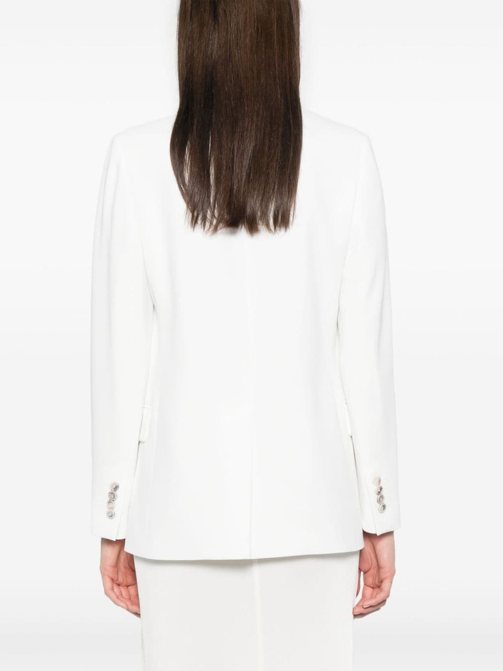 Shop Peserico Cady Single-breasted Blazer In White