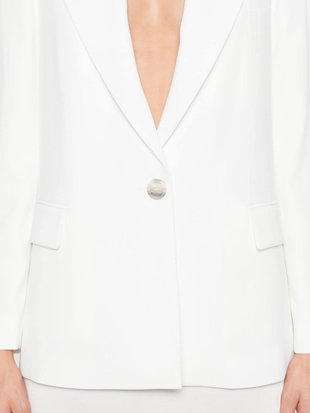 Shop Peserico Cady Single-breasted Blazer In White