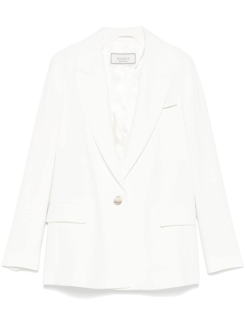 Shop Peserico Cady Single-breasted Blazer In White