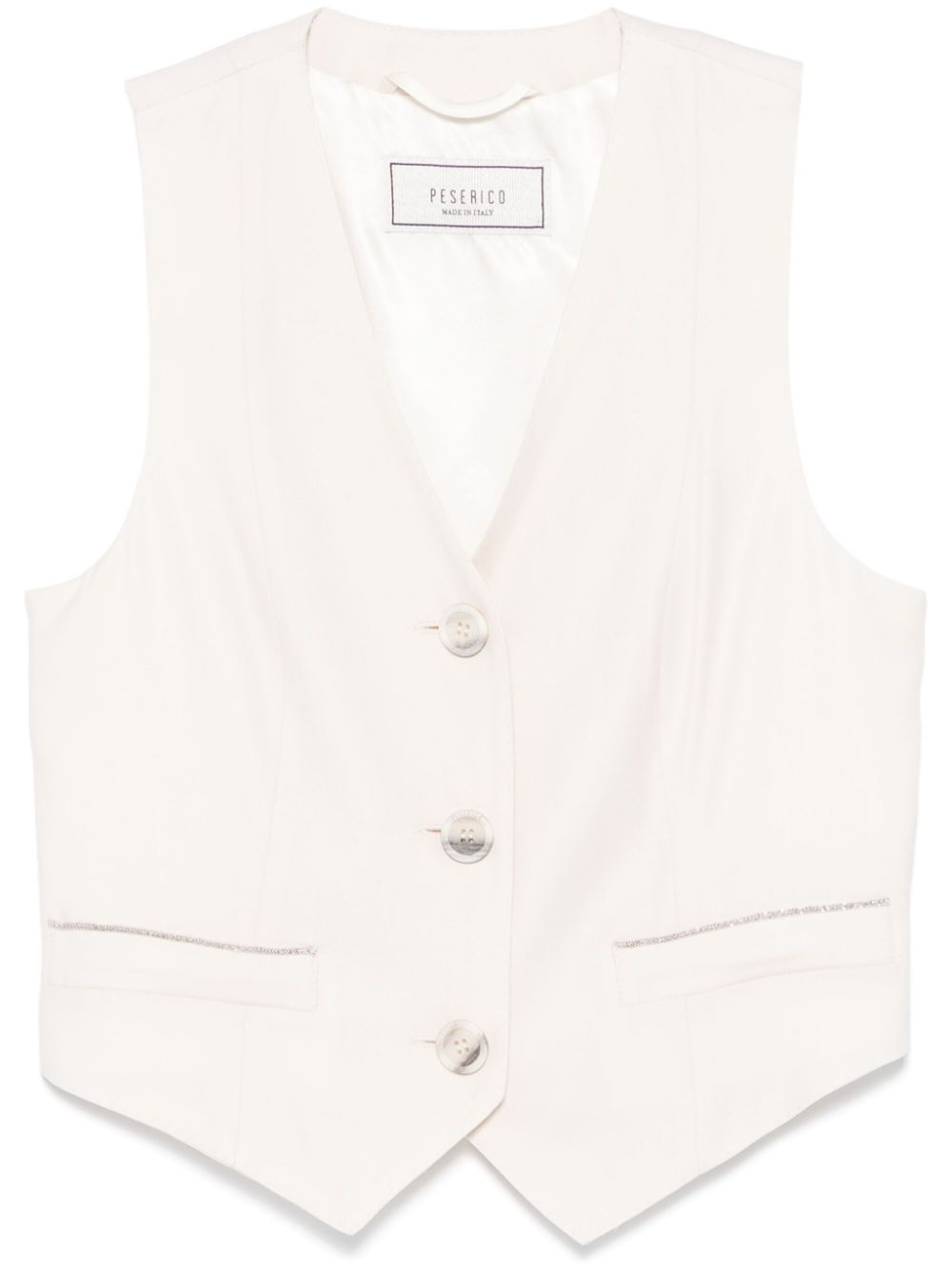 Peserico bead-detail waistcoat - Neutrals