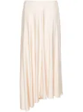 Peserico asymmetric satin midi skirt - Neutrals