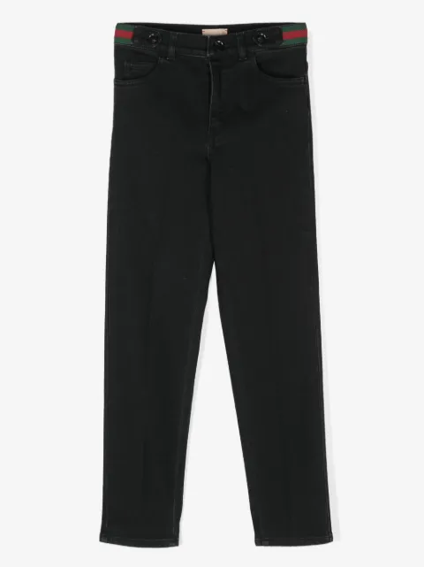 Gucci Kids jeans con detalle Web