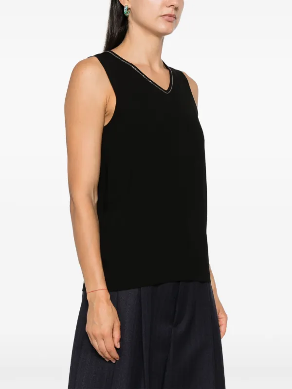 Fabiana Filippi Vネック トップ | ブラック | FARFETCH JP Fabiana Filippi Vネック トップ | ブラック | FARFETCH JP
