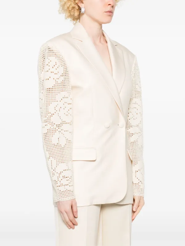 Magda Butrym crochet-panel Blazer | Neutrals | FARFETCH