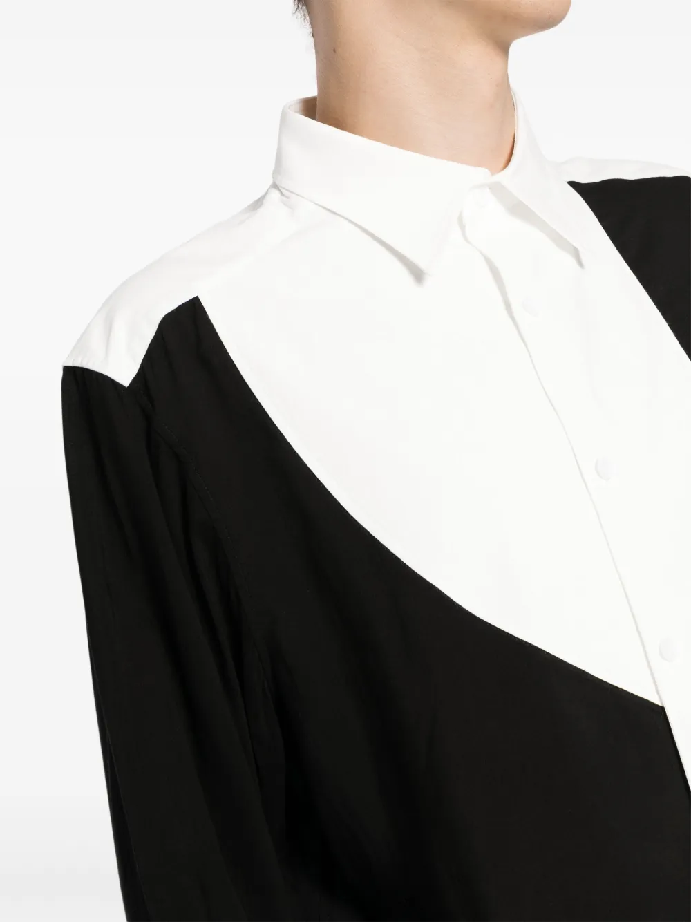Yohji Yamamoto Overhemd van katoenblend Wit