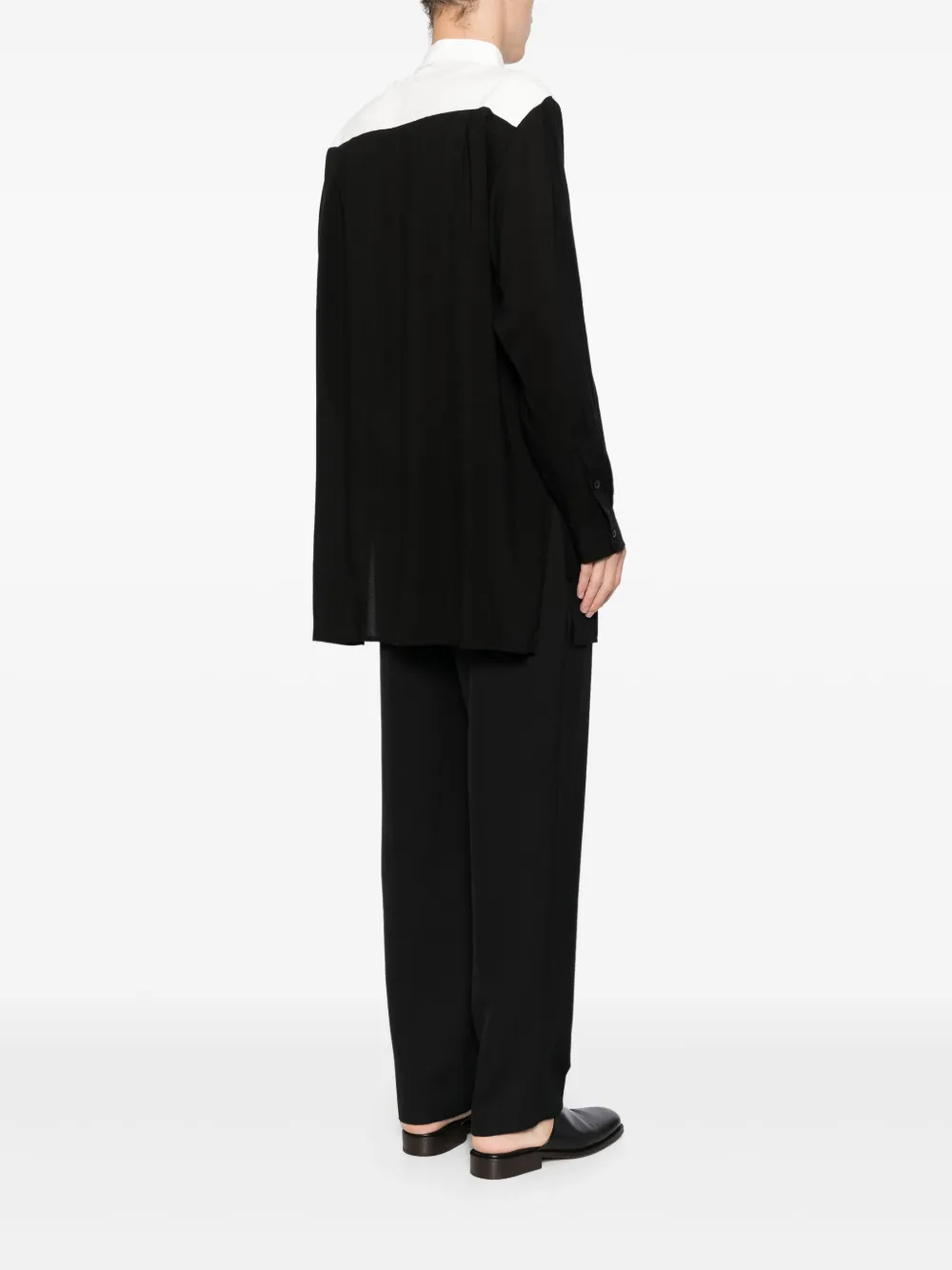 Yohji Yamamoto Overhemd van katoenblend Wit