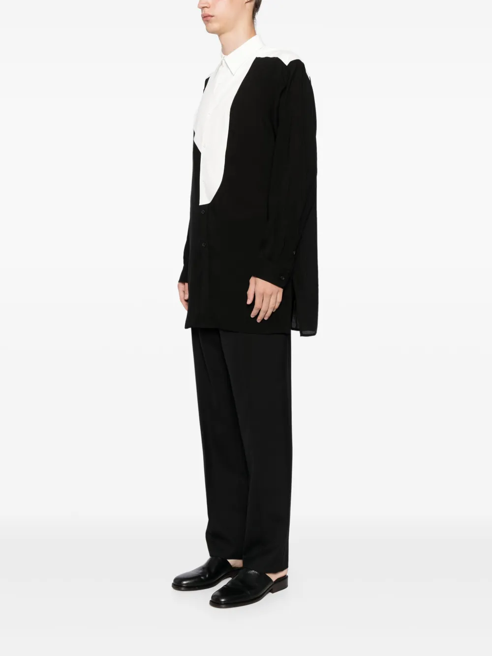 Yohji Yamamoto Overhemd van katoenblend Wit