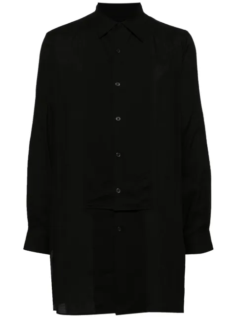 Yohji Yamamoto camisa con doble solapa