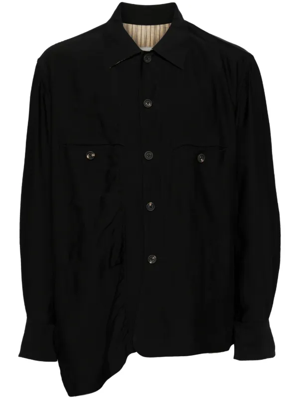 Alexander McQueen】アシンメトリーデザインチェックシャツ