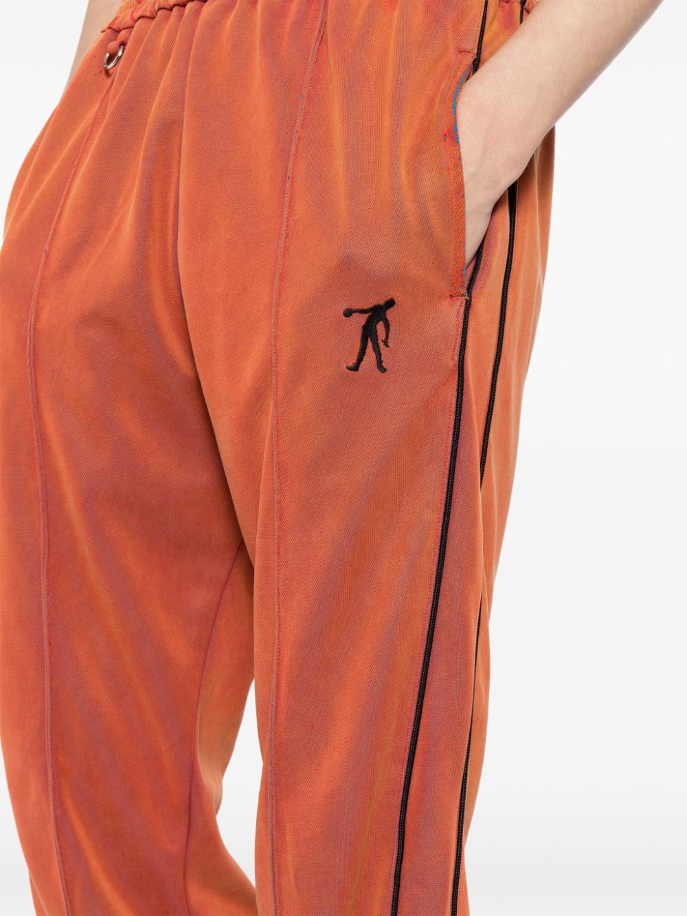 Shop Doublet Zombie Silhouette Track Pants In Orange