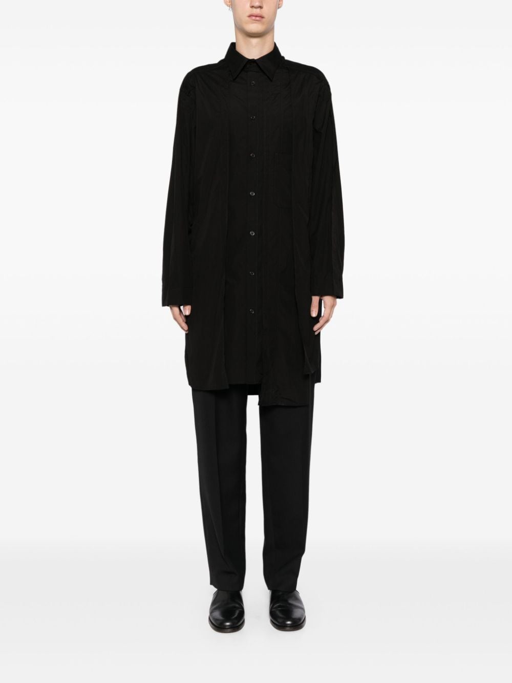 Yohji Yamamoto Katoenen overhemd - Zwart