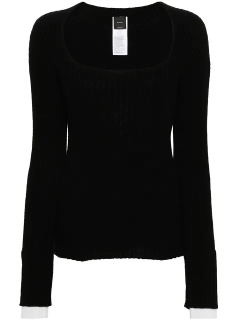 PINKO ribbed-knit top