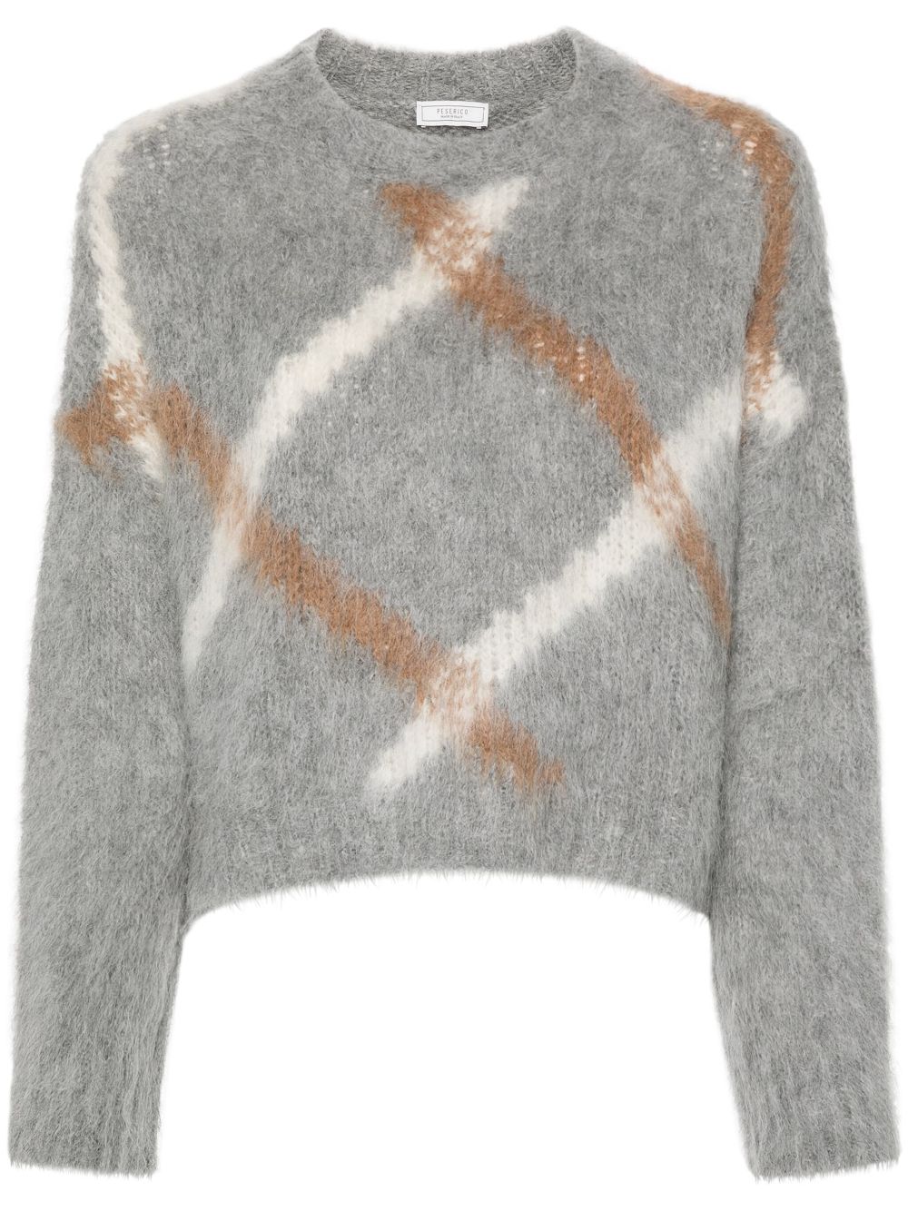 Peserico diamond-pattern sweater - Grey