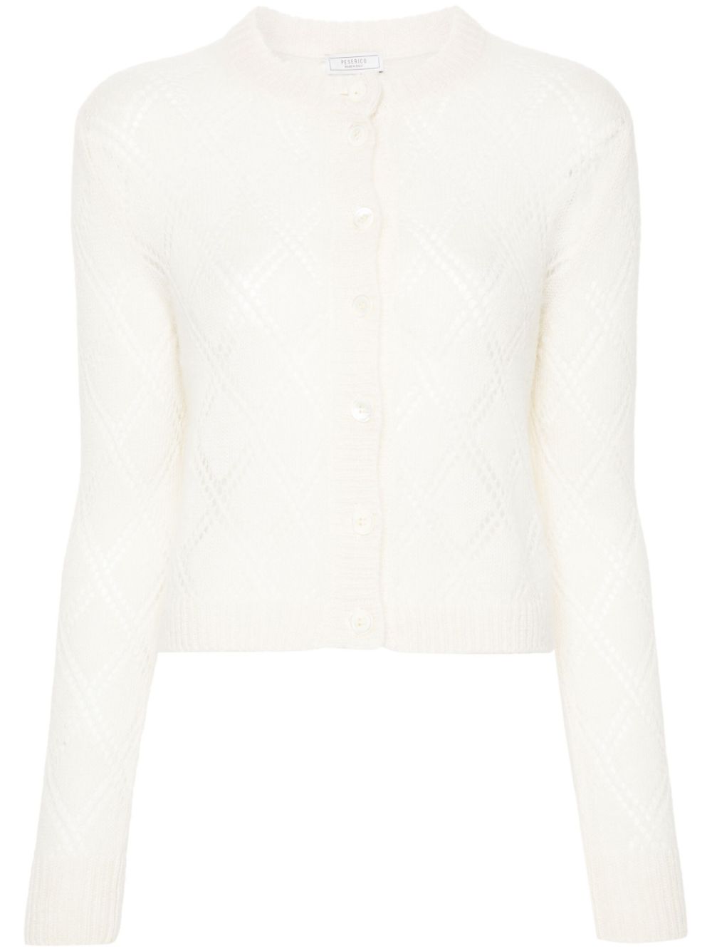 Peserico pointelle-knit cardigan - White