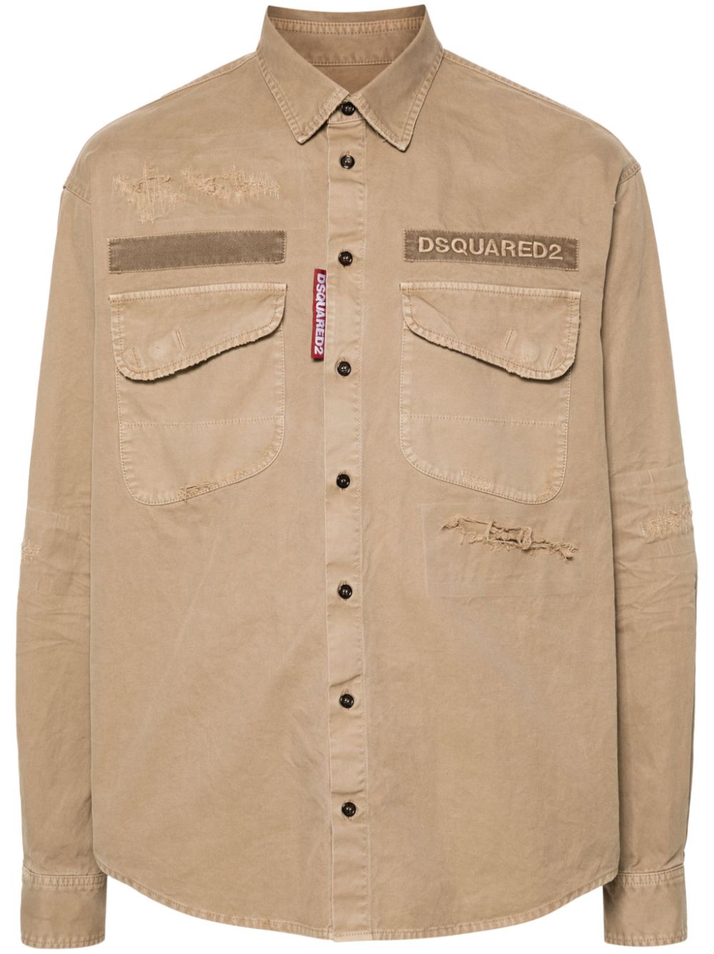 Shop Dsquared2 Ranger Shirt In Neutrals