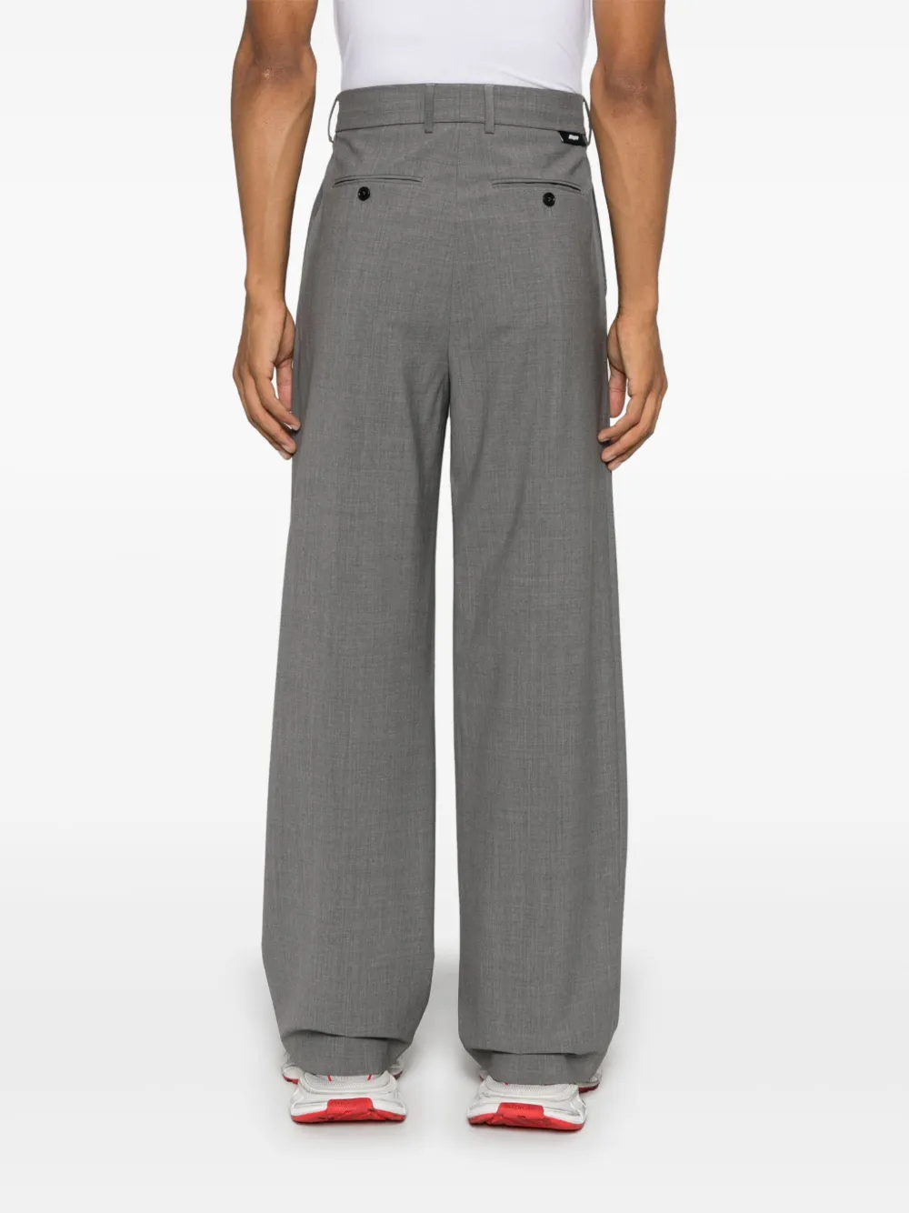MSGM Broek met logopatch Grijs