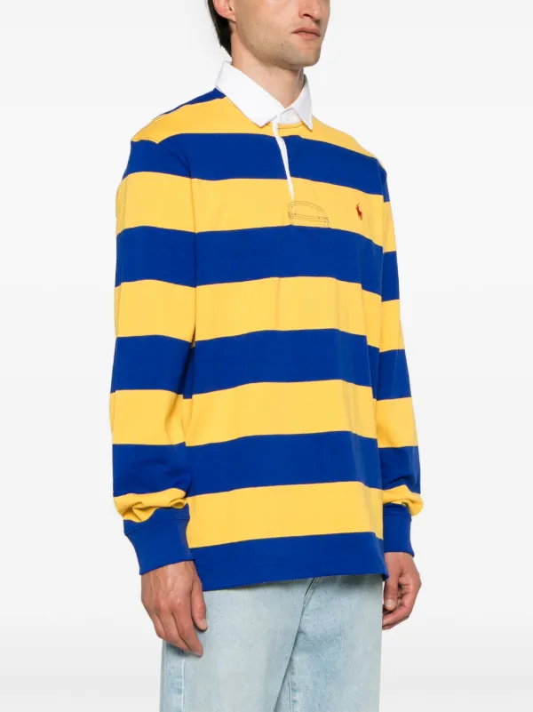 Blue and yellow ralph lauren polo shirt online