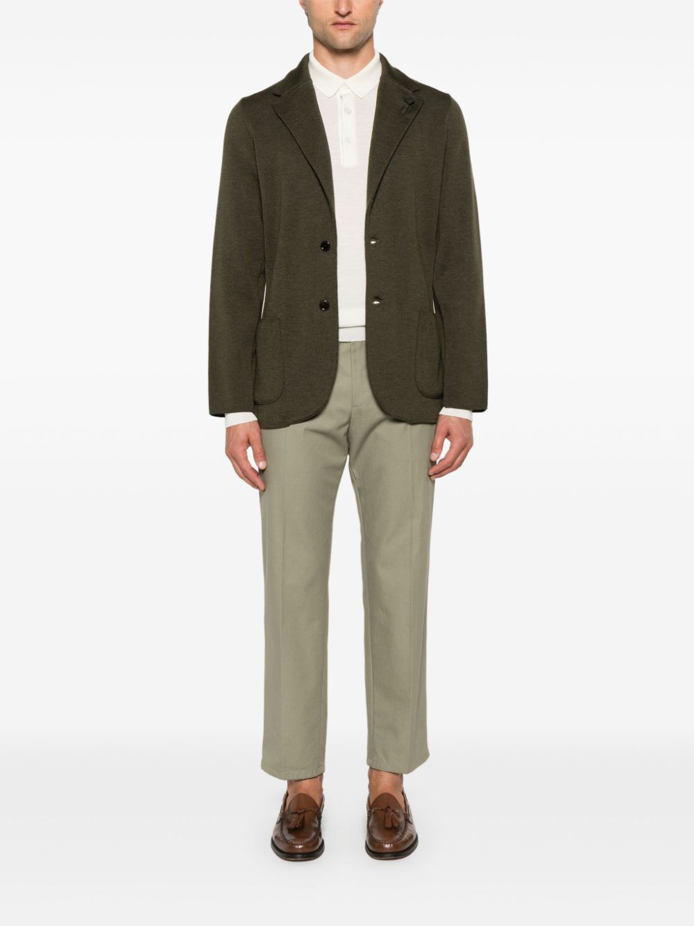 Lardini single-breasted blazer - Groen