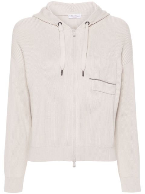 Brunello Cucinelli beaded trim-detailed cardigan Women