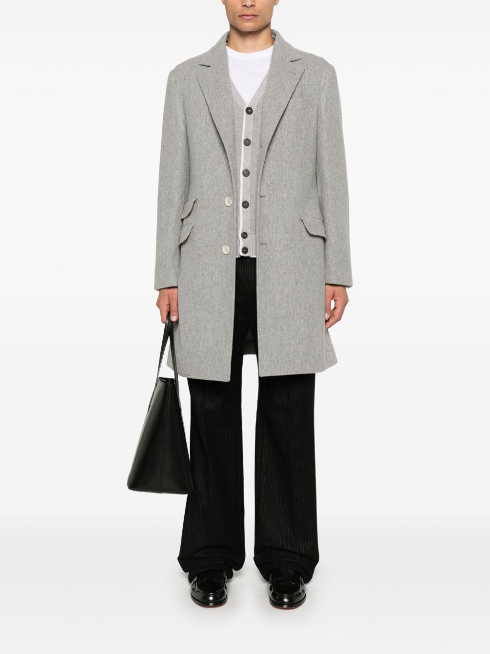 Peserico contrast-trim cardigan - Grijs