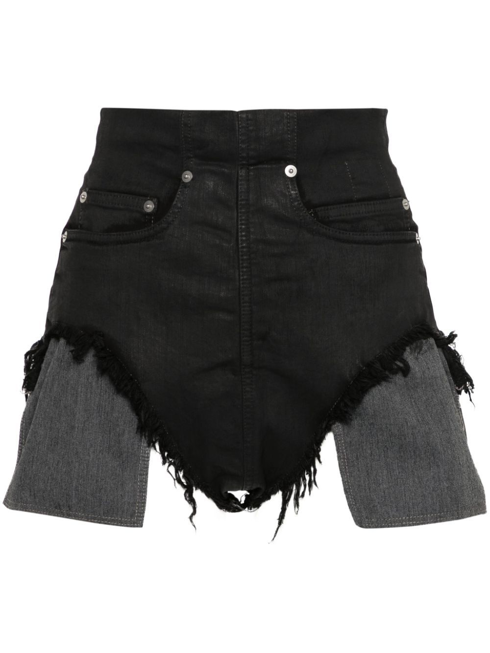 Shop Rick Owens Drkshdw Dirt Cutoffs Shorts In Black