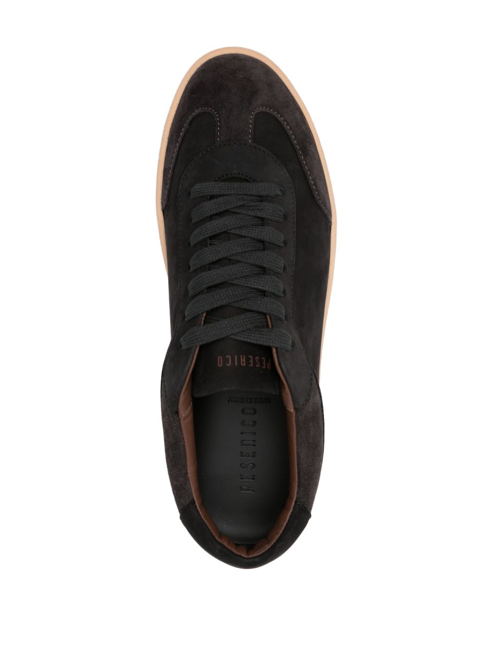 Shop Peserico Suede Sneakers In Black