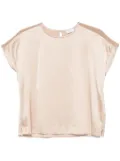 Peserico satin T-shirt - Brown