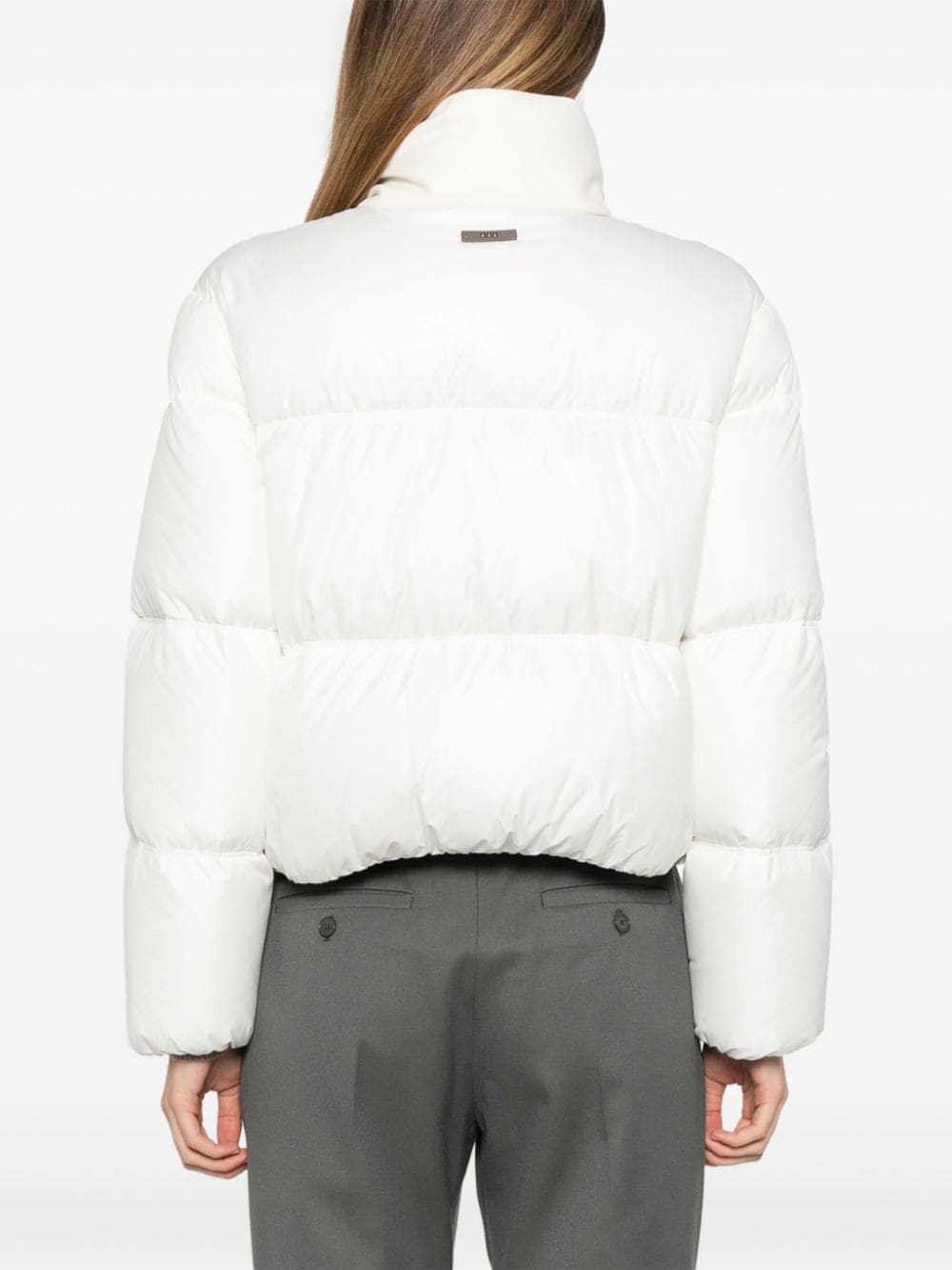 Shop Peserico Padded Jacket In White