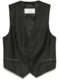 Peserico metallic waistcoat - Black