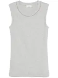 Peserico beaded-trim tank top - Grey