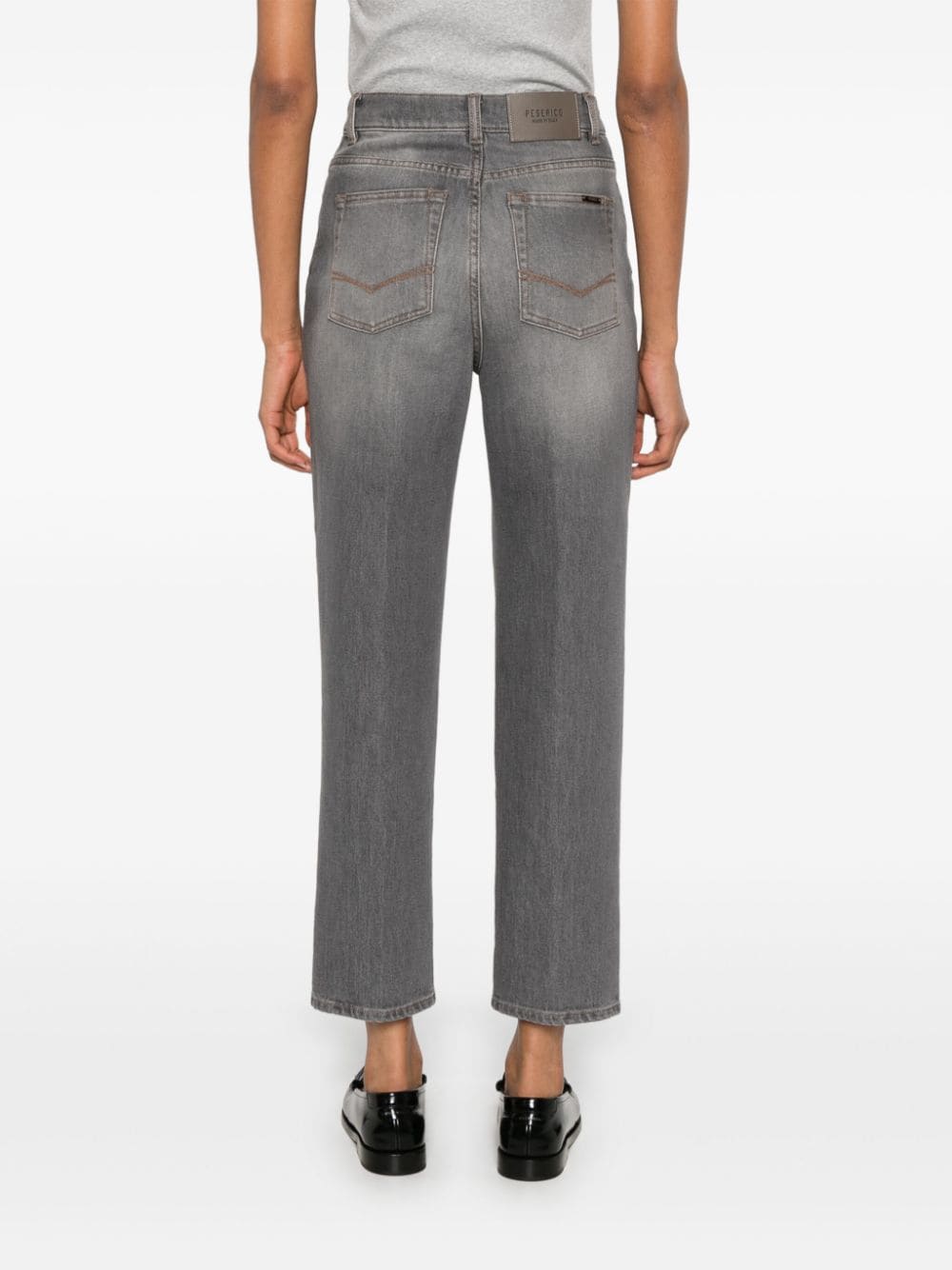 Shop Peserico Straight-leg Jeans In Grey