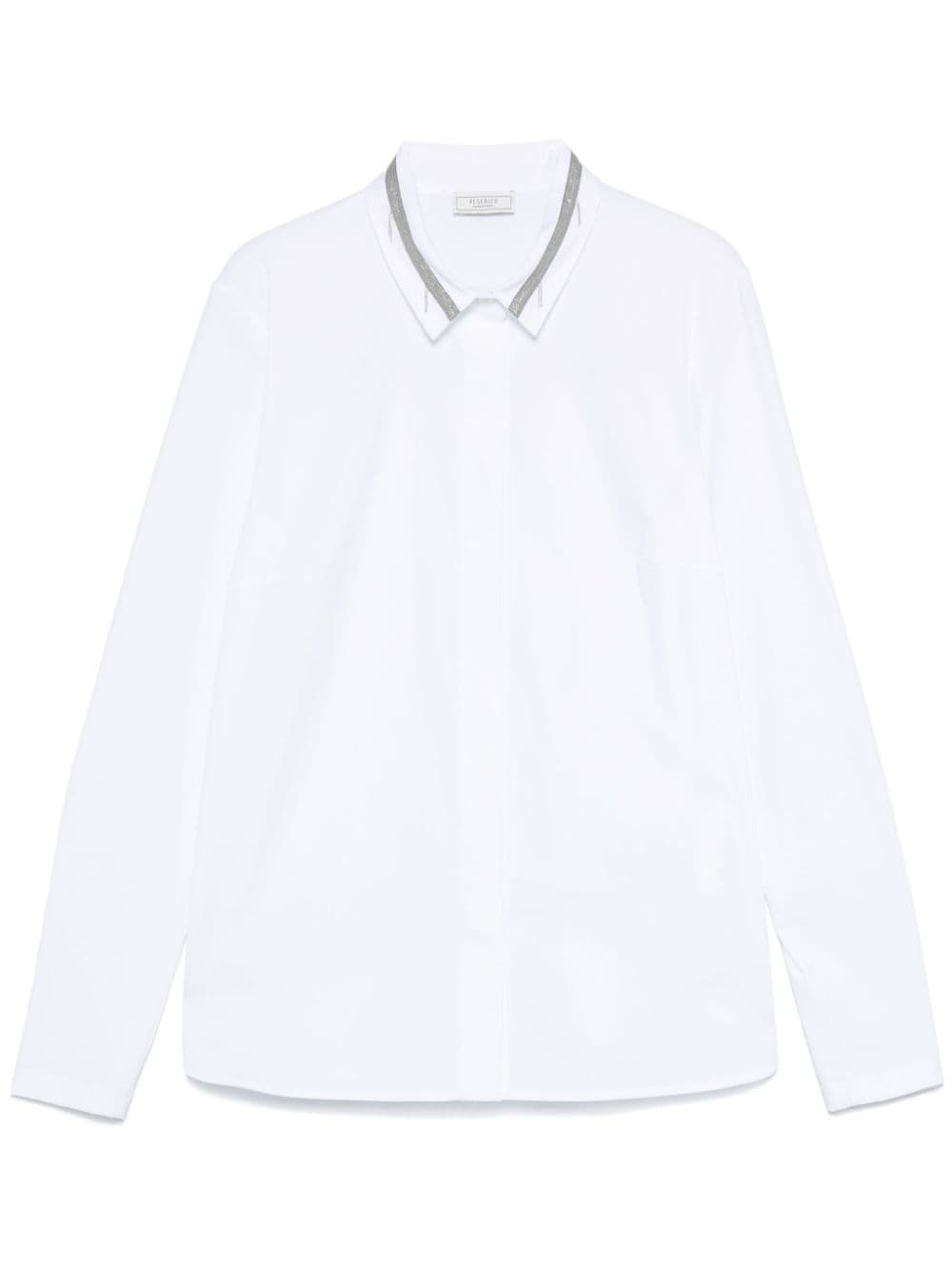 Shop Peserico Trim-detailed Shirt In Weiss