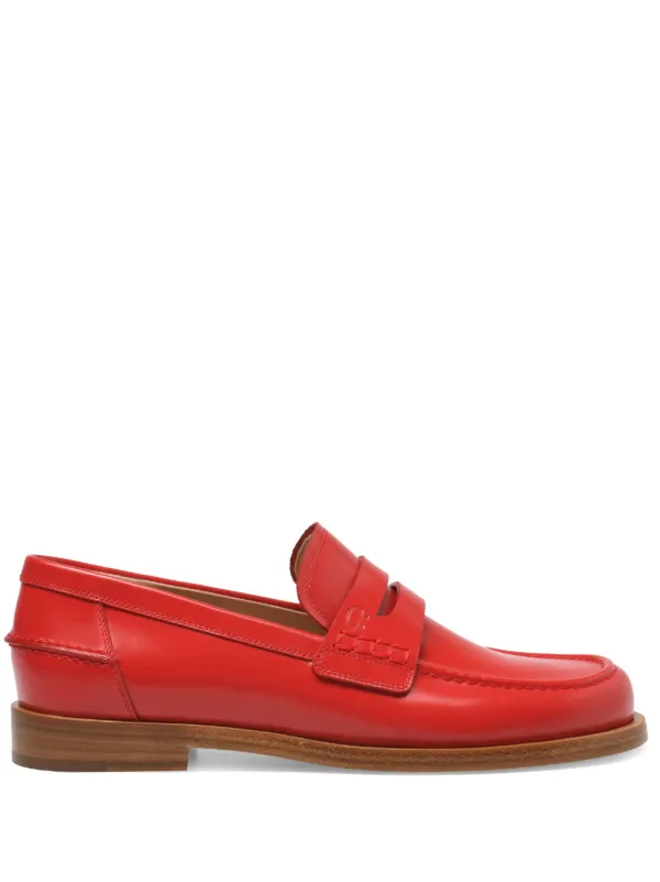 Gianvito Rossi Michael Loafers in Red